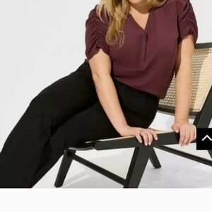 Torrid Ruched Sleeve Harper Blouse 2x
